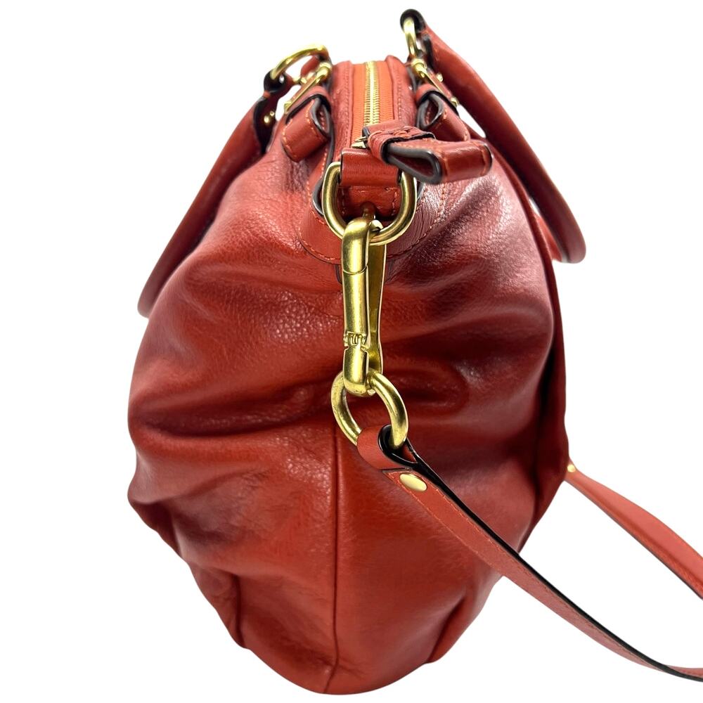 Coach Leather Satchel Orange Crossbody Shoulder Bag Purse F1298-18841 - Picture 2 of 16
